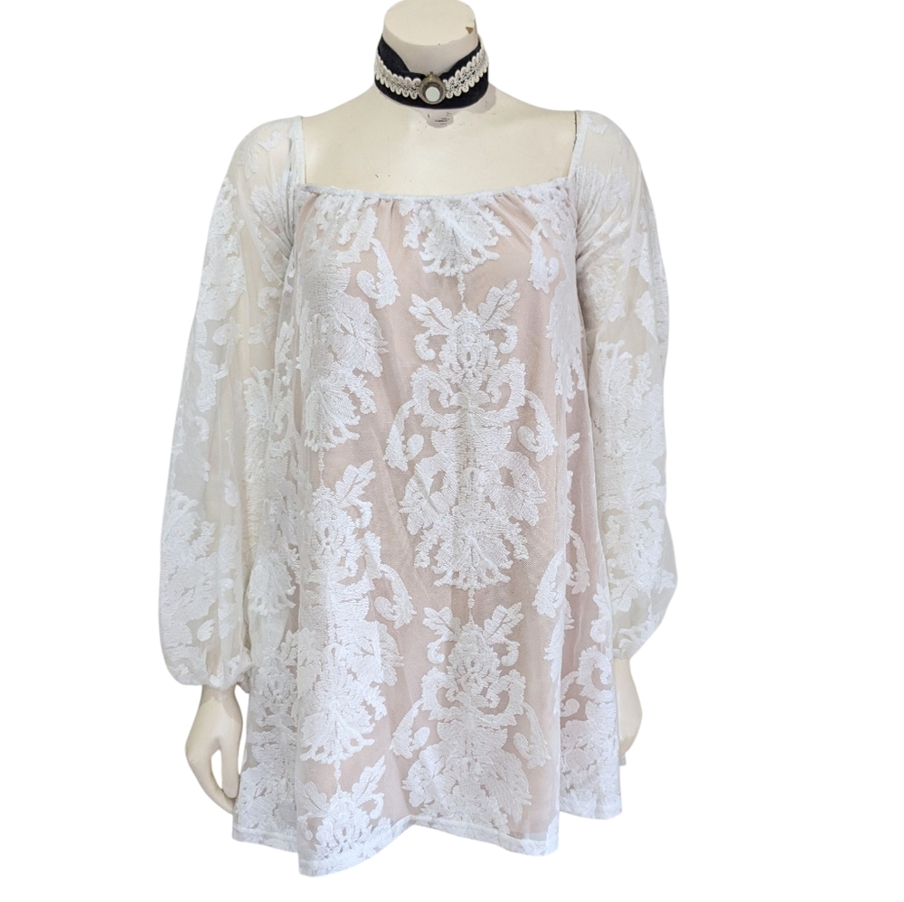 For Love And Lemons Precioso Lace Mini Off The Shoulder Dress Size Medium